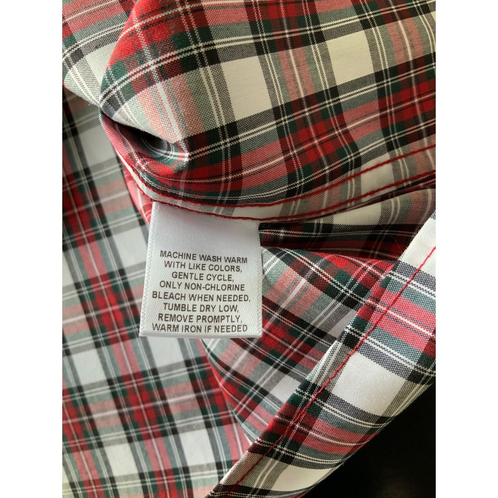 Roundtree & Yorke Travel Smart btton down shirt 2XB re black white plaid - Picture 9 of 10